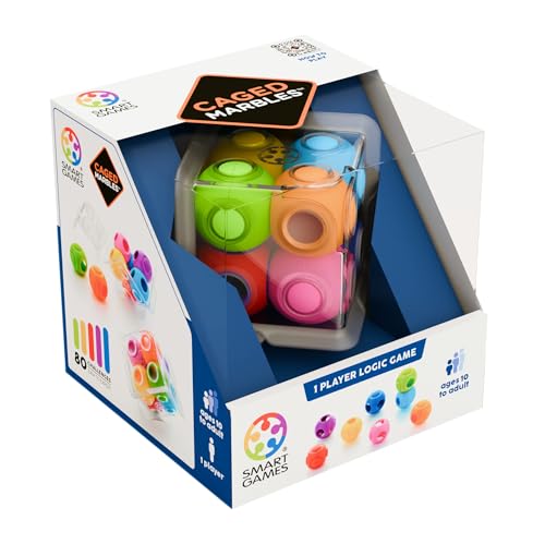 SmartGames - Kugeln im Käfig, Würfel-Puzzlespiel für 1 Spieler, 80 Herausforderungen, ab 10 Jahren von SmartGames