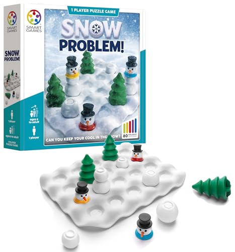 SmartGames - Schneeproblem - Pädagogisches Puzzlespiel - Brainteaser - Mehrstufige Logik und Denkherausforderungen - 1 Spieler - Mehrsprachig - SG 095 von SmartGames