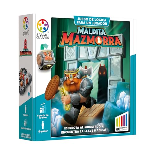 SmartGames - Verdammter Dungeon, Kinderpuzzle und Puzzles für Erwachsene, Lernspiele ab 7 Jahren oder älter, für 1 Spieler, Spiele für Kinder ab 7 Jahren oder älter mit 80 Herausforderungen SmartGames - Verdammter Dungeon, Kinderpuzzle und Puzzles für Erwachsene, Lernspiele ab 7 Jahren oder älter, für 1 Spieler, Spiele für Kinder ab 7 Jahren oder älter mit 80 Herausforderungen von SmartGames