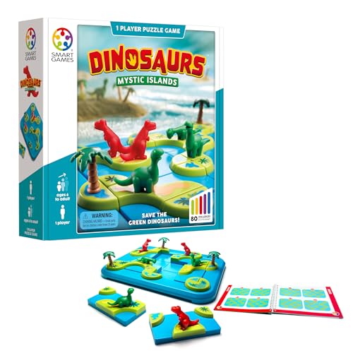 smart games - Dinosaurs Mystic Islands, Puzzle Game with 80 Challenges, 6+ Years, 24 x 24 x 6 cm (LxWxH) von SmartGames