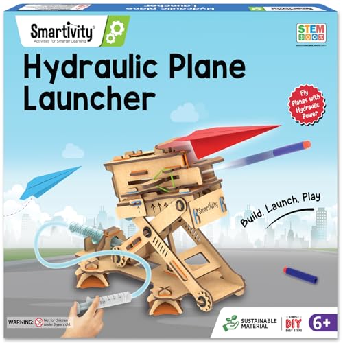 Smartivity 2-in-1 Hydraulische Flugzeuge & Dartwerfer Mint-Spielzeug für Kinder im Alter von 6–14 Jahren I DIY-Wissenschafts-Mint-Kit für 6, 8, 10, 12, 14 Jahre I Ingenieursspiel von Smartivity