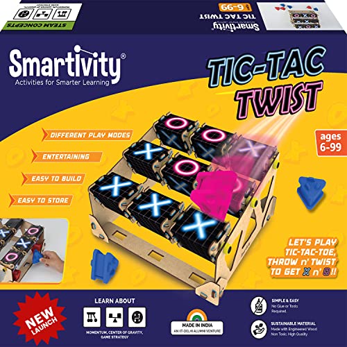 Smartivity Tic Tac Twist STEM DIY Fun Toy for Kids 6 to 12, Birthday Gift Toy for Boys & Girls Age 6-8-10-12, Science Toy, Educational Based Activity Game, Made in India von Smartivity