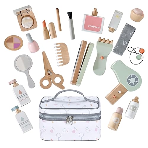 Smartwo Holzschminke Spielset Mädchen Schminkkoffer Holz Kinderschminke Set Spielzeug, 23-teiliges Make-up-Spielzeug für Rollenspiel, Geschenk für Weihnachten Geburtstag für Kinder ab 2 3 4 5 Jahre Smartwo Holzschminke Spielset Mädchen Schminkkoffer Holz Kinderschminke Set Spielzeug, 23-teiliges Make-up-Spielzeug für Rollenspiel, Geschenk für Weihnachten Geburtstag für Kinder ab 2 3 4 5 Jahre von Smartwo