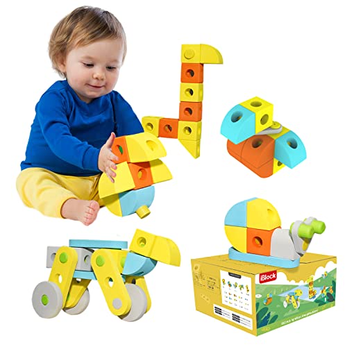 Smartwo Montessori Spielzeug ab 3 Jahre, Kinderspielzeug ab 4 Jahre, Building Blocks Construction 49PCS, Geschenk für Jungen Mädchen, Förderung Feinmotorik & Fantasie von Smartwo