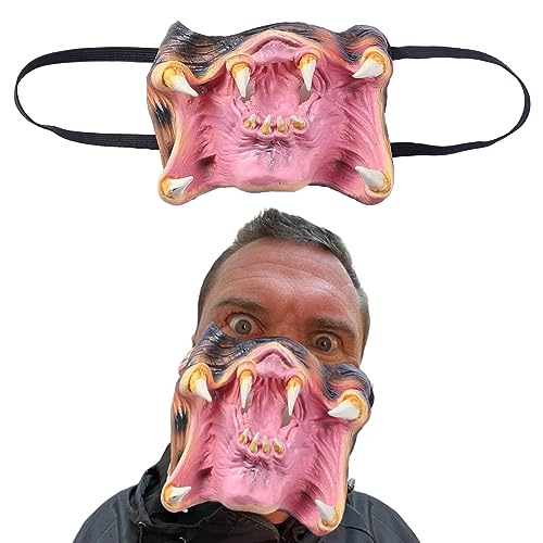 Smavles Halloween Maske, Cosplay Maske 3D Alien VS Predator Halloween Kopfbedeckung Gesicht Helm Kostüm Realistischer Gruselige Maske Latex Krieger Cosplay Kostüm Prop Game Party Decors von Smavles