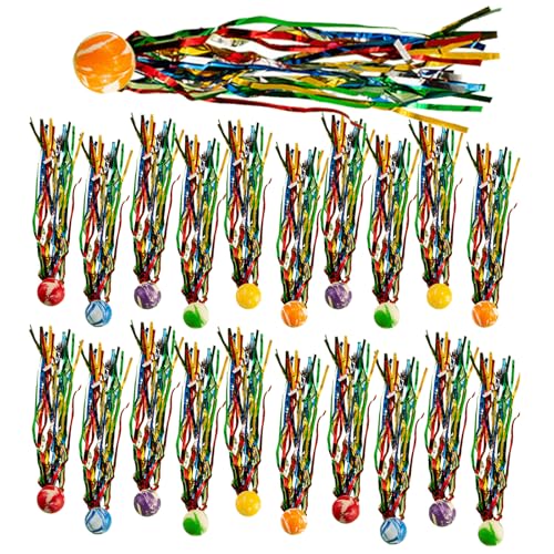 Smavles Hüpfball für Kinder, 20 Stück Flummies mit Schweif, Flummis Hüpfbälle für Kinder Springball, Springball mit Farbige Bänder für Mitgebsel Kindergeburtstag Gastgeschenke Smavles Hüpfball für Kinder, 20 Stück Flummies mit Schweif, Flummis Hüpfbälle für Kinder Springball, Springball mit Farbige Bänder für Mitgebsel Kindergeburtstag Gastgeschenke von Smavles