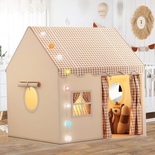 Kinderzelt, Spielhaus Kinder Indoor, Weicher und Bequemer Stoff, Stabiler Metallrahmen, Kinder Bettzelt, Kinderspielzelt, Prinzessin Zelt mit Fenstern, Kinderspielhaus für Jungen Mädchen 3-13 Jahre von Smgbway
