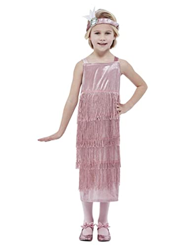 20s Pink Flapper Costume, Dress & Headband (M) von Smiffys