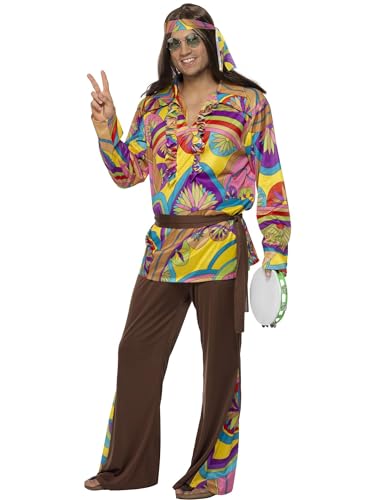 Psychedelic Hippie Man Costume (XL) von Smiffys
