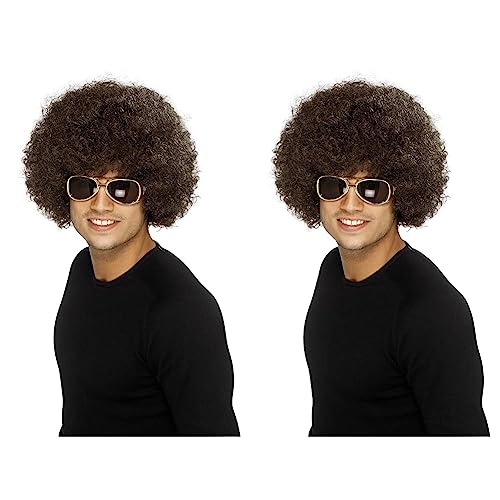 70s Funky Afro Wig (Packung mit 2) von Smiffys