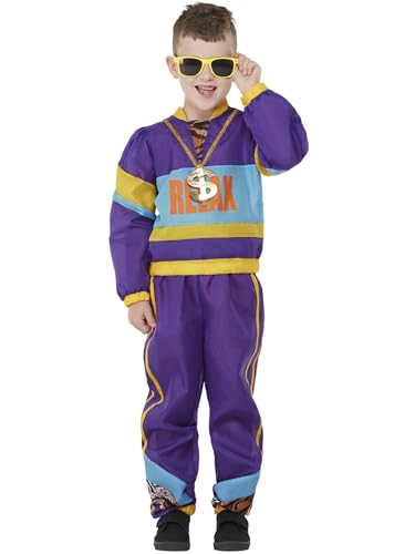 80s Relax Costume, Purple von Smiffys