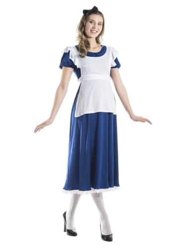 Alice-Kostüm für Erwachsene, lang, Größe S - AUS 8-10 von Smiffys