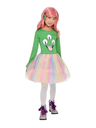 Alien Costume, Green, Dress & Hair Clip, (L) von Smiffys