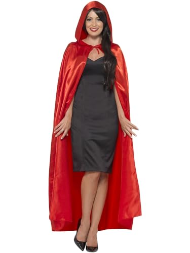 Smiffys Umhang mit Kapuze, Rot, Satin Smiffys Umhang mit Kapuze, Rot, Satin von Smiffys