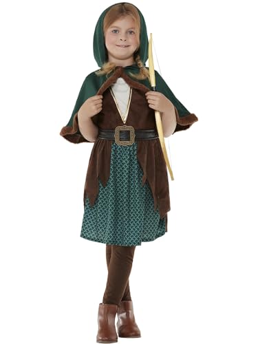 Smiffys Deluxe-Kostüm Waldbogenschütze, Grün, Kleid und Umhang mit Kapuze Smiffys Deluxe-Kostüm Waldbogenschütze, Grün, Kleid und Umhang mit Kapuze von Smiffys