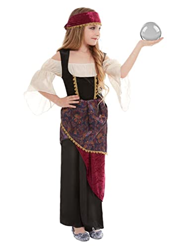 Deluxe Fortune Teller Costume, Multi-Coloured, with Dress & Headscarf (S) von Smiffys