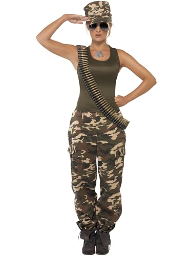 Deluxe Khaki Camo Costume, Female (S) von Smiffys