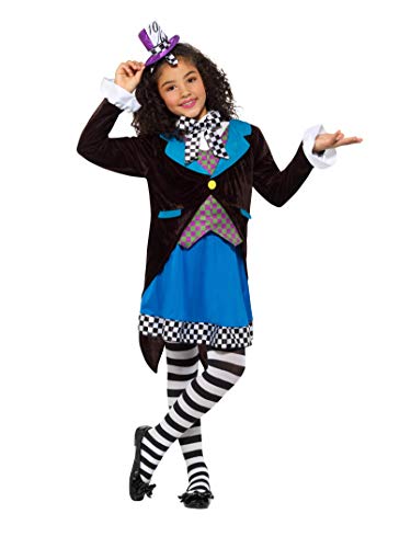 Deluxe Little Miss Hatter Costume, with Dress (L) von Smiffys