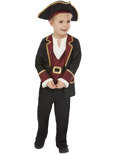 Smiffys Deluxe-Kostüm Pirat Swashbuckler, Burgunderrot, Jacke, Top, Hose und Mütze Smiffys Deluxe-Kostüm Pirat Swashbuckler, Burgunderrot, Jacke, Top, Hose und Mütze von Smiffys