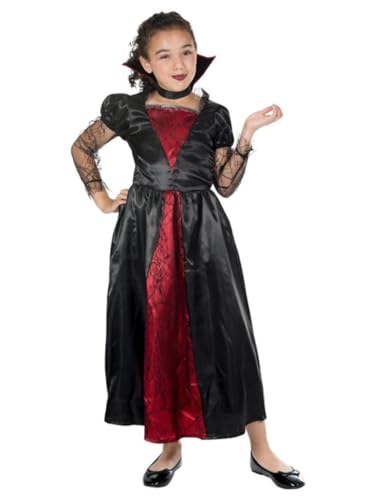 Deluxe Vampirprinzessin-Kostüm, Größe S – 4–6 Jahre Mädchen von Smiffys