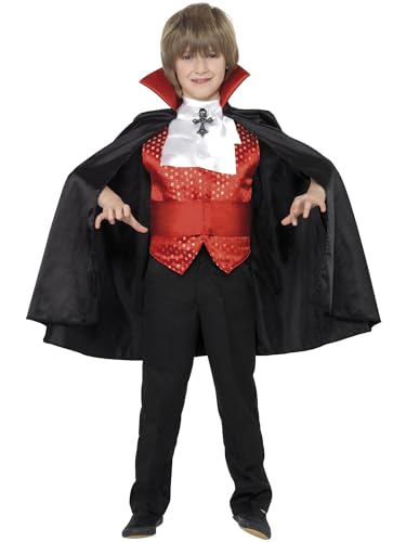 Smiffys Kostüm Junger Dracula, mit Umhang, Kummerbund, Krawatte und Weste von Smiffys