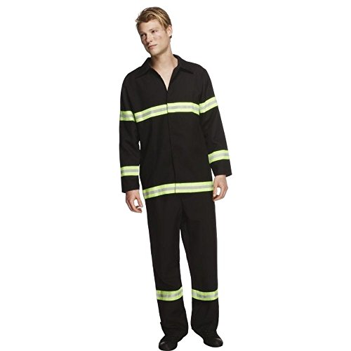 Fever, Herren Feuerwehrmann Kostüm, Jacke und Hose, Größe: L, 37693 von Smiffys