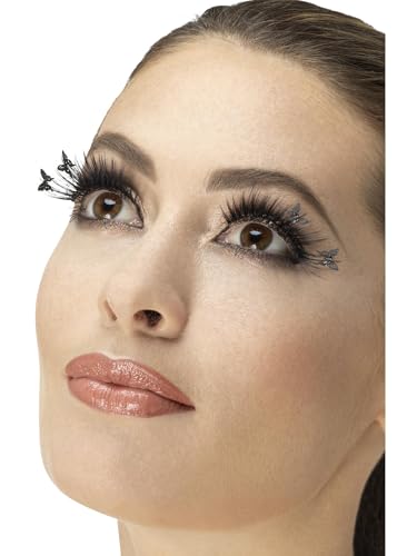 Smiffys Wimpern, Schwarz, Oben, Schmetterling, Kleber inklusive Smiffys Wimpern, Schwarz, Oben, Schmetterling, Kleber inklusive von Smiffys