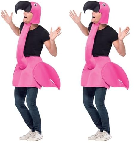 Flamingo Costume (Packung mit 2) von Smiffys