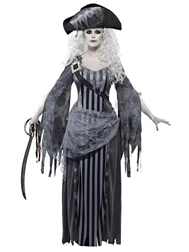 Halloween Piraten-Phantom-Kostüm für Damen - Grau, Silber von Smiffys