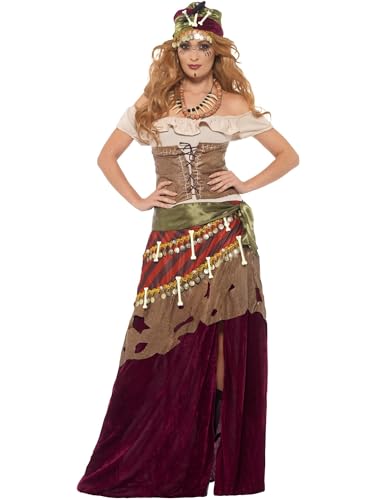 Smiffys Deluxe Voodoo-Priesterin-Kostüm, Mehrfarbig, mit Kleid, Schärpe, Hut und Halskette Smiffys Deluxe Voodoo-Priesterin-Kostüm, Mehrfarbig, mit Kleid, Schärpe, Hut und Halskette von Smiffys
