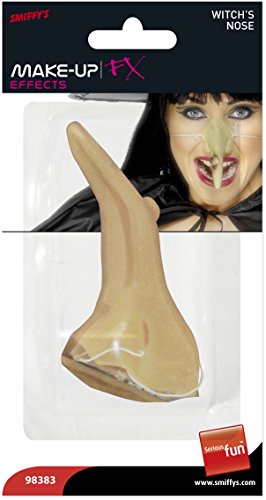 Halloween! Smiffys Hexennase, Fleischfarben, mit Warze am Gummiband von Smiffys