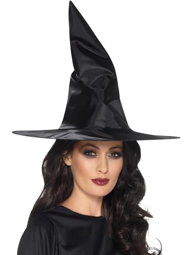 Halloween! Smiffys Hut Hexe, Schwarz, Glänzender Stoff, Drahtgestell Halloween! Smiffys Hut Hexe, Schwarz, Glänzender Stoff, Drahtgestell von Smiffys
