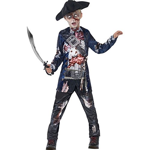 Halloween! Smiffys Kostüm Pirat Deluxe, mit Oberteil und Hose und Hut, Sublimationsdruck von Smiffys