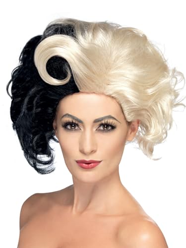 Smiffys Perücke Böse Madame, Schwarz und Blond, Deluxe Smiffys Perücke Böse Madame, Schwarz und Blond, Deluxe von Smiffys
