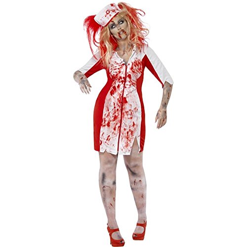 Halloween! Smiffys Zombiekostüm Kurvige Krankenschwester, mit Kleid und Kopfteil von Smiffys