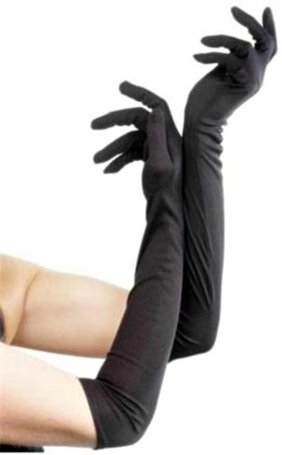 Handschuhe schwarz Handschuhe lange schwarze lang Halloween Kostüm von Smiffys