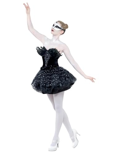 Halloween! Smiffys Karnevalskostüm Gothic-Schwan, Schwarz, mit Kleid von Smiffys