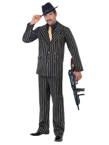 Gold Pinstripe Gangster Costume (L) von Smiffys