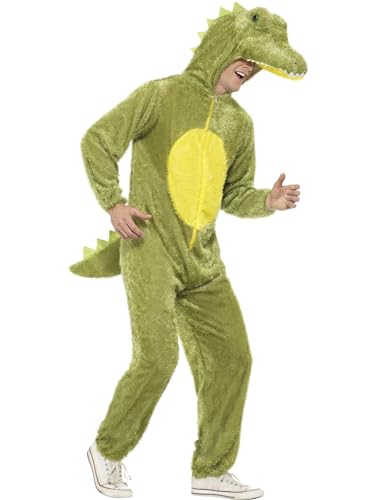 Krokodil Kostüm enthält Jumpsuit mit Kapuze, Large von Smiffys