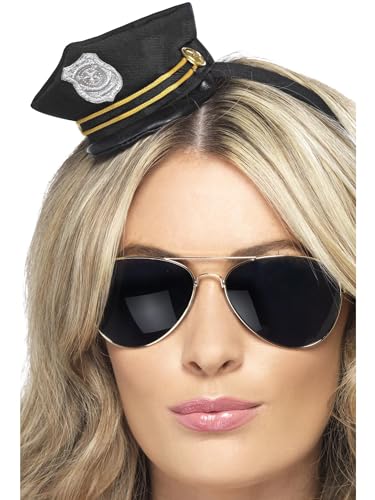 Smiffys Mini-Polizeimütze, Schwarz, mit Abzeichen und Schnur-Verzierung Smiffys Mini-Polizeimütze, Schwarz, mit Abzeichen und Schnur-Verzierung von Smiffys