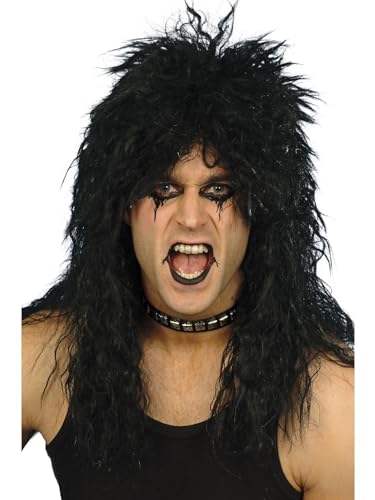 NET TOYS Smiffys Herren Lange Hard Rocker Perücke, Schwarz, One Size, 42178 NET TOYS Smiffys Herren Lange Hard Rocker Perücke, Schwarz, One Size, 42178 von Smiffys
