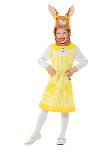 Peter Rabbit, Cottontail Deluxe Costume, Yellow, with Dress & Attached Character Hood, (T1) von Smiffys