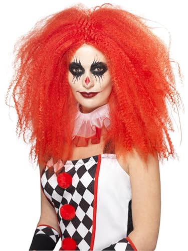 Smiffys Clownsperücke, Rot, gekräuselt von Smiffys
