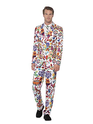 Smiffys 24592XL - Herren Groovy Anzug, Größe: XL, mehrfarbig von Smiffys