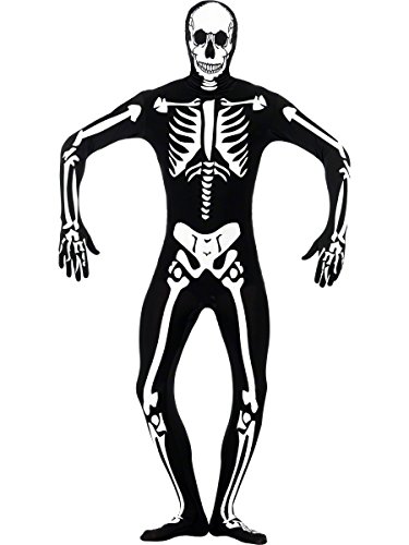 Second Skin Skelett leuchtend GID Halloween Kost�m Stretchanzug Gr M von Smiffys