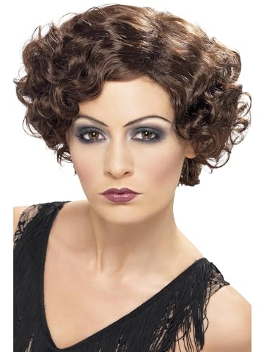 Smiffys 20er Flirty Flapper Perücke, Braun, Kurz und wellig Smiffys 20er Flirty Flapper Perücke, Braun, Kurz und wellig von Smiffys