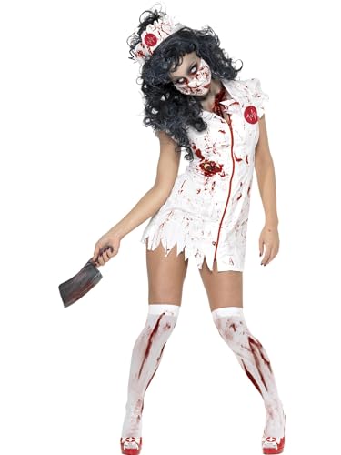 Halloween! Smiffys Zombiekostüm Krankenschwester, mit Kleid, Maske und Kopfteil von Smiffys