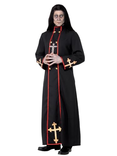 Smiffys Kostüm Pastor des Todes, Schwarz, mit Gewand von Smiffys