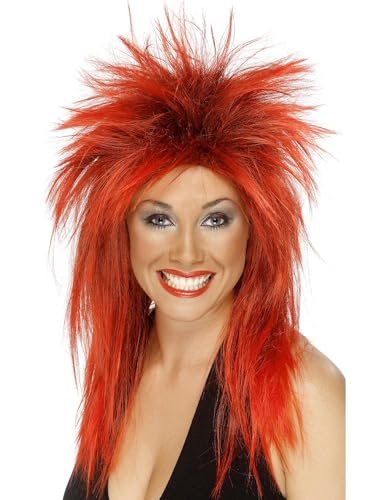 Smiffys Rock Diva Perücke, Rot, Lange Vokuhila-Frisur Smiffys Rock Diva Perücke, Rot, Lange Vokuhila-Frisur von Smiffys