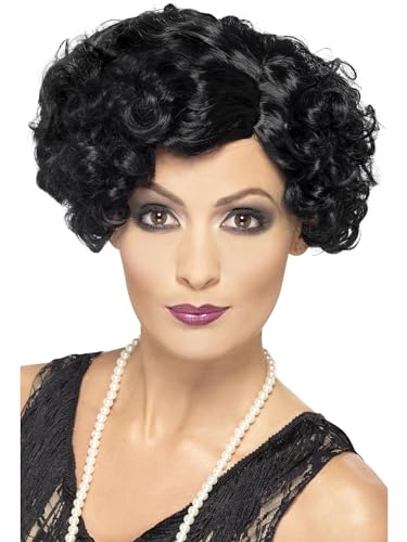 Smiffys 20er Flirty Flapper Perücke, Schwarz, Kurz Smiffys 20er Flirty Flapper Perücke, Schwarz, Kurz von Smiffys